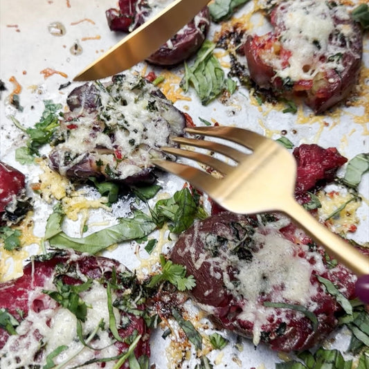 Papas aplastadas al horno