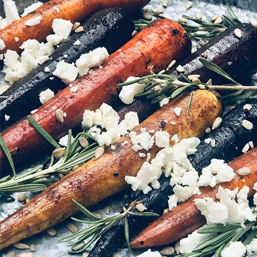 Zanahorias de colores al horno