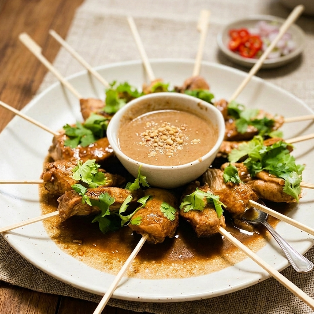 Brochetas de Pollo satay