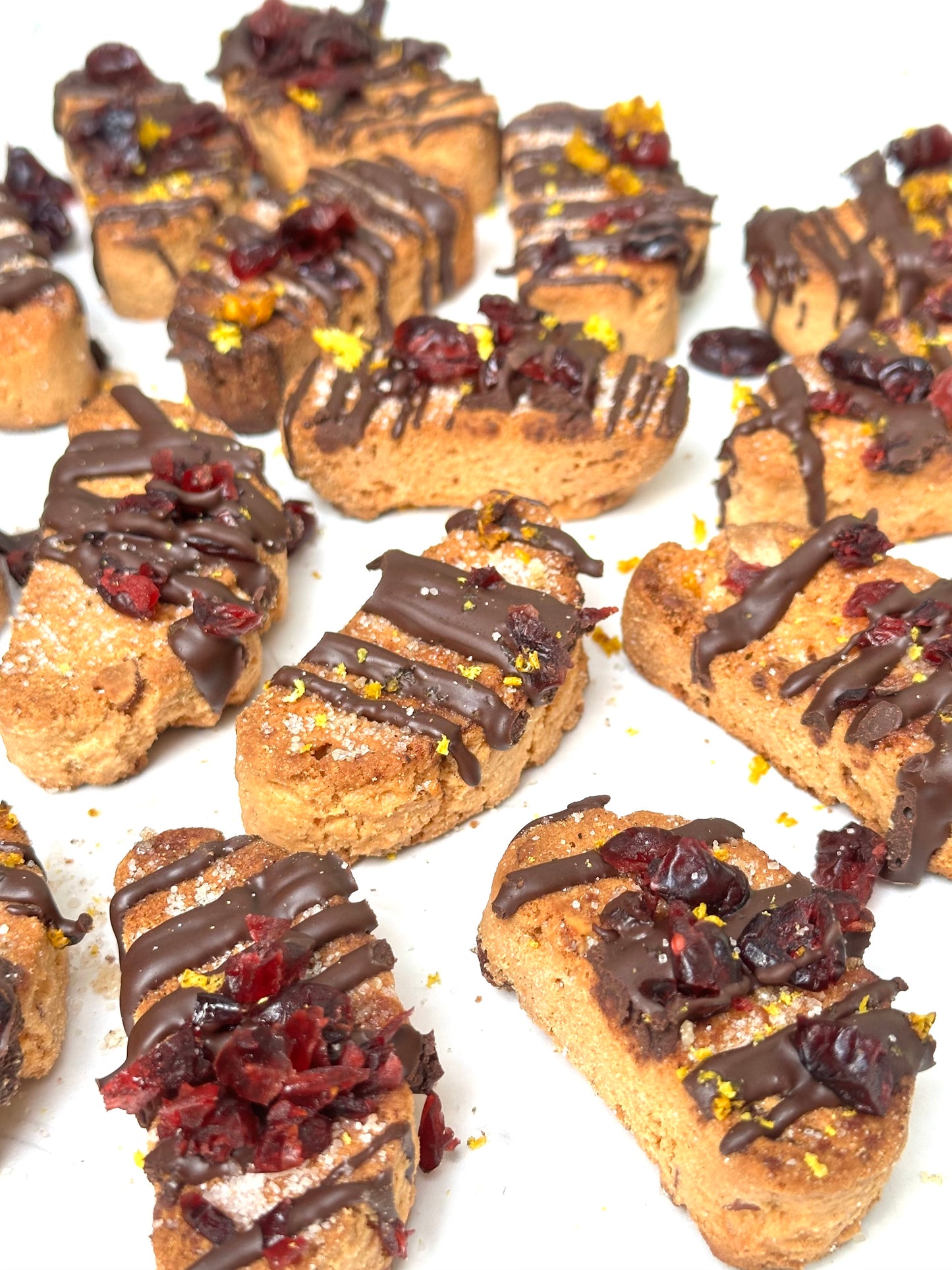 Biscotti almendra, naranja y cranberries