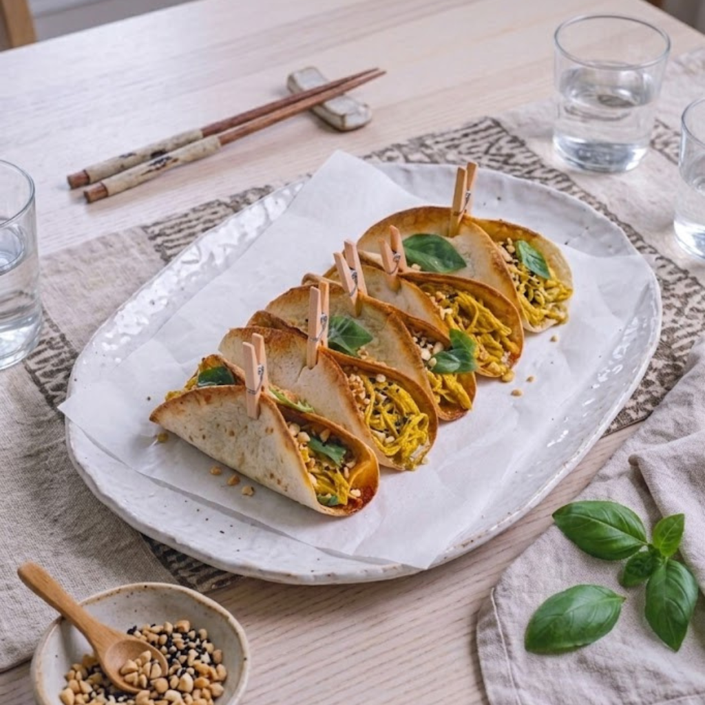 Mini wraps de pollo thai 10 cm