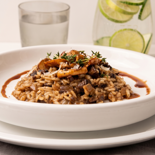 Risotto de setas y oporto