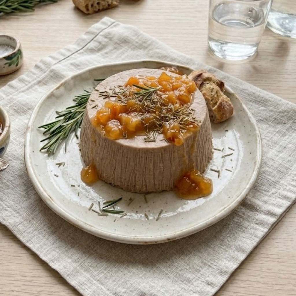 Paté de ave al Oporto con naranja confitada